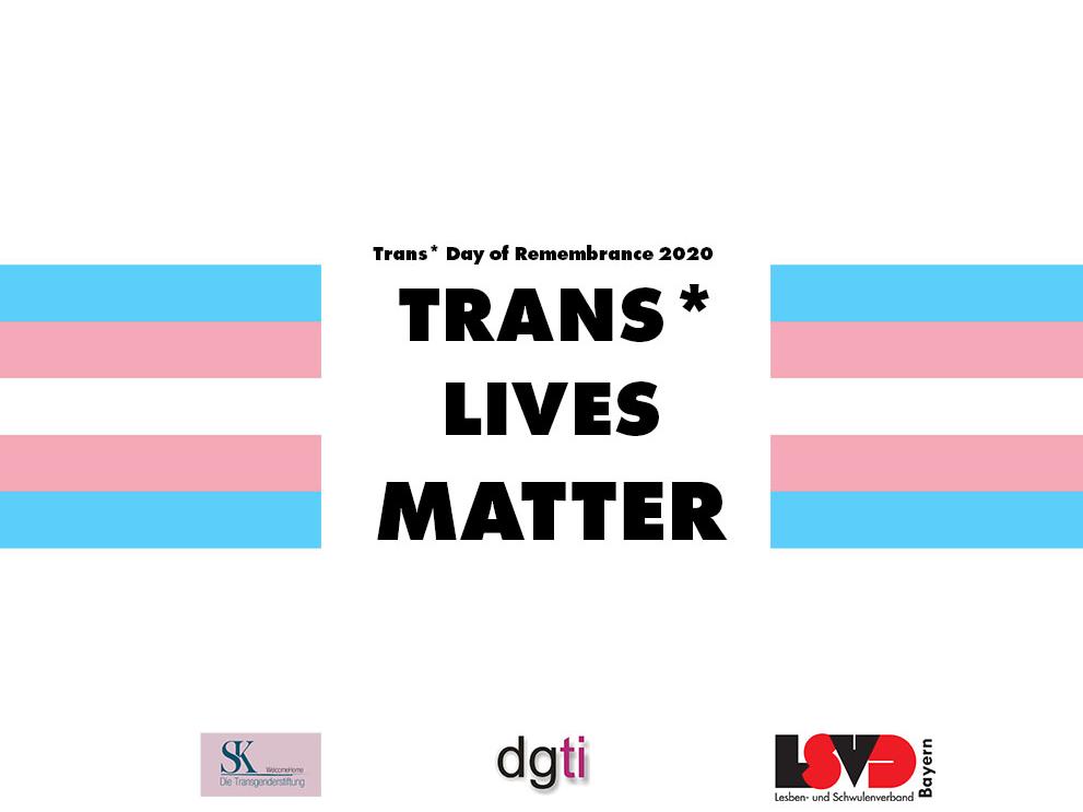 20.11.2020 - Fotoaktion zum TDoR 2020 - Trans lives Matter