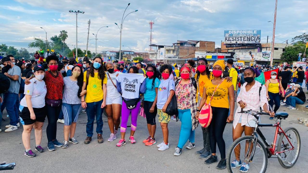 Puerto Resistencia: Proteste in Cali, Kolumbien. Cultural House El Chontaduro Puerto Resistencia: Proteste in Cali, Kolumbien. Cultural House "El Chontaduro"