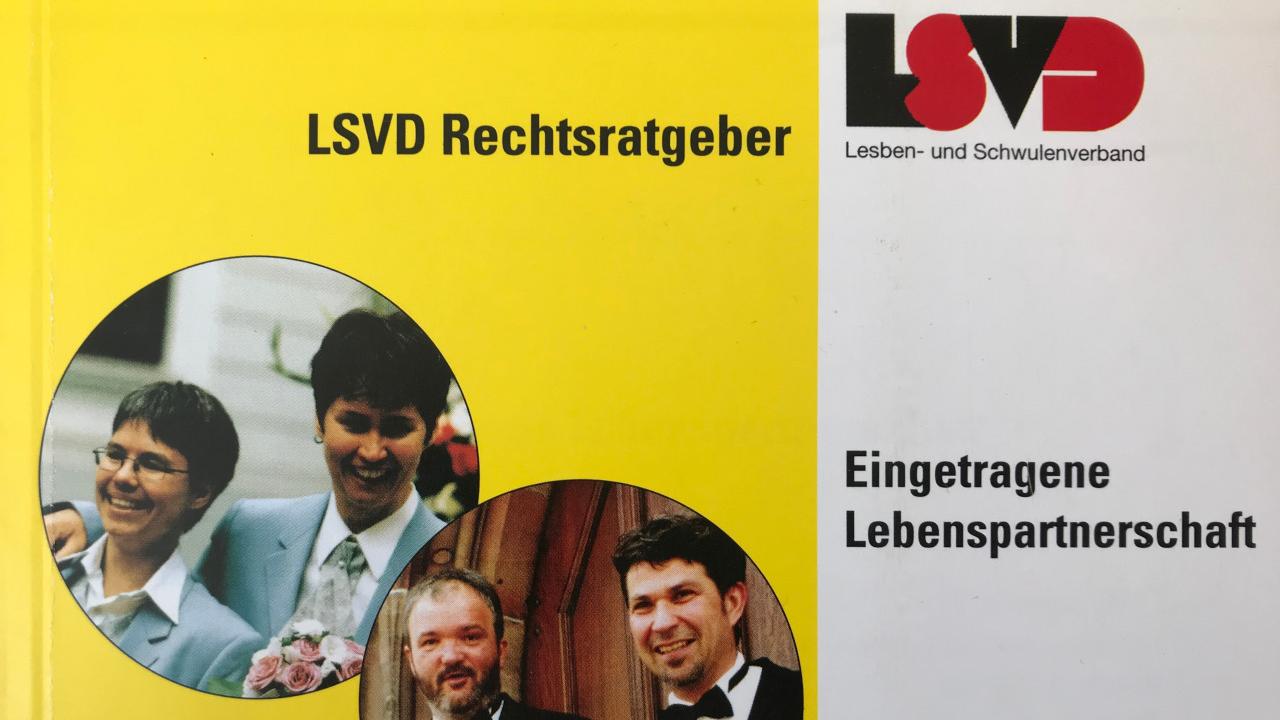Titelbild des LSVD-Rechtsratgebers zur Eingetragenen Lebenspartnerschaft