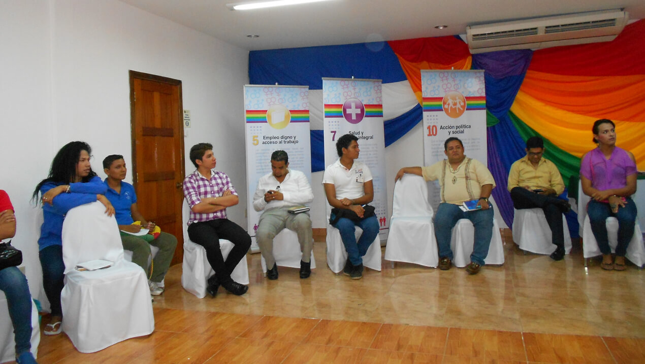 Runder Tisch nicaraguanischer LGBTI-Organisationen in der Hauptstadt Managua Runder Tisch: Teilnehmende