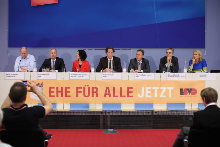 „Ehe für alle jetzt!“ - LSVD-Podiumsrunde mit Spitzenpolitiker*innen zur Bundestagswahl