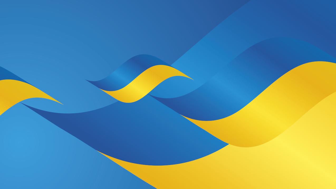 LSBTI aus der Ukraine: Spenden, unterbringen und helfen Gezeichnete ukrainische Flaggen im Wind als Symbolbild für LSBTI aus der Ukraine: Spenden, unterbringen und helfen