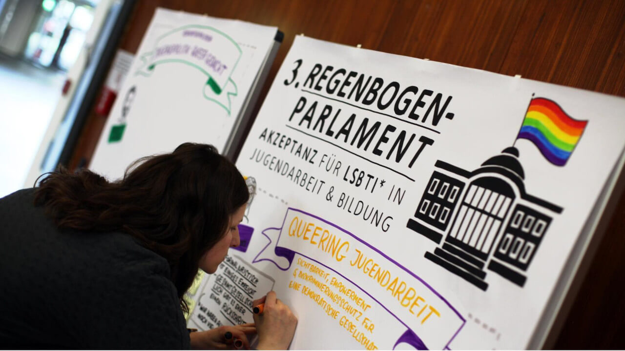3. Regenbogen-Parlament: „Akzeptanz für LSBTI* in Jugendarbeit und Bildung