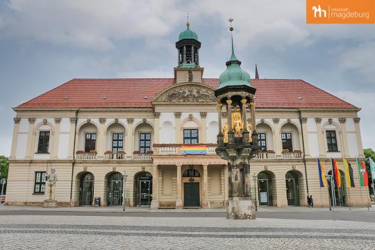 Landeshauptstadt Magdeburg unter dem Regenbogen