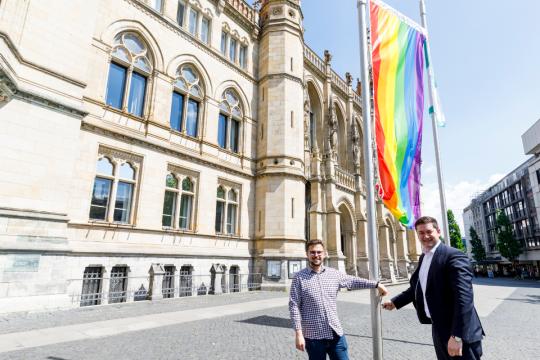 Regenbogenband über Braunschweig