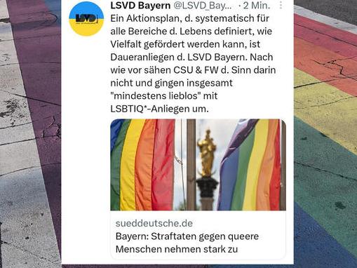 Queerer Aktionsplan Bayern – Jetzt! Queere Verbände fordern Aktionsplan von der Landesregierung