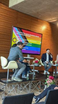 IDAHOBIT Panel in der Niederländischen Botschaft mit LSVD-Bundesvorstand Andre Lehmann